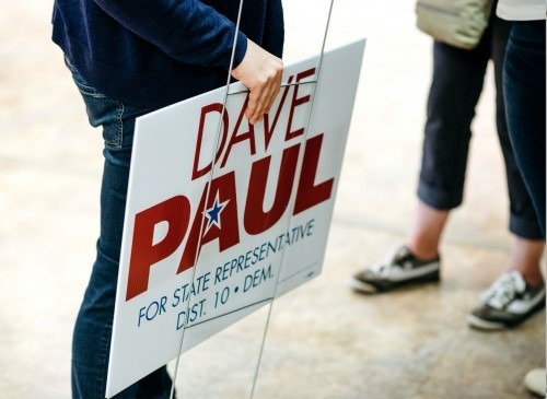 Yard sign for Dave Paul