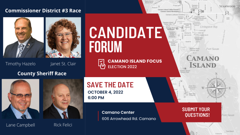 Camano Island Chamber of Commerce candidate forum flyer
