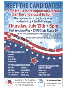 Republican Women of North Whidbey July 2023 candidate forum