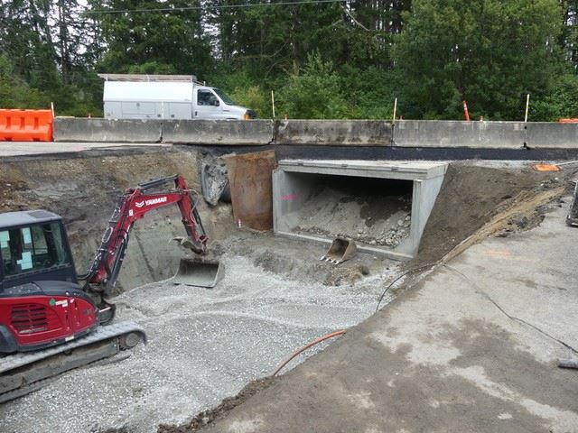 Image of new culvert being installed on Camano Island