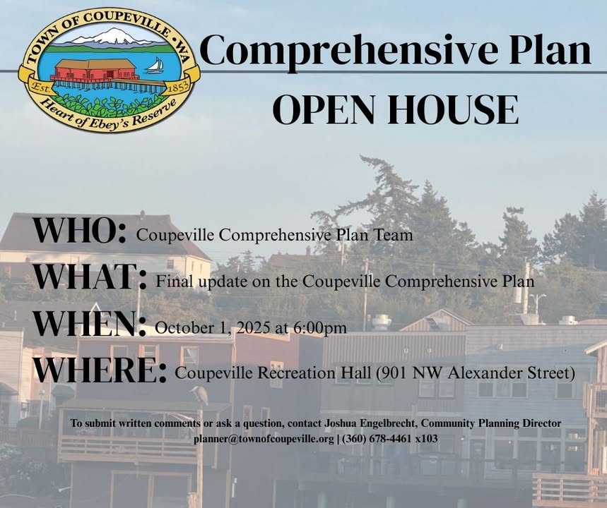 Coupeville Comprehensive Plan Open House flyer